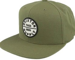 Snapback-Brixton Oath III Olive Surplus/White Snapback - Green