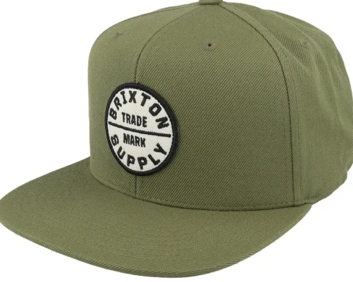 Snapback-Brixton Oath III Olive Surplus/White Snapback - Green