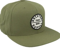 Snapback-Brixton Oath III Olive Surplus/White Snapback - Green