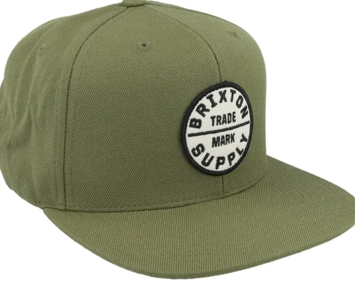 Snapback-Brixton Oath III Olive Surplus/White Snapback - Green