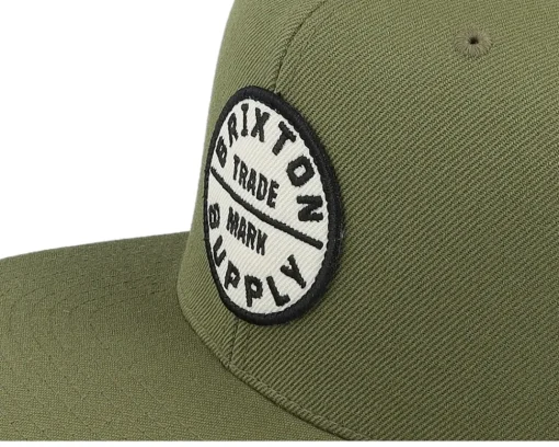 Snapback-Brixton Oath III Olive Surplus/White Snapback - Green