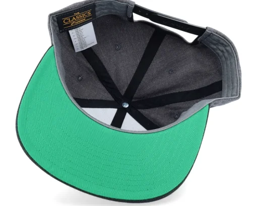 Sale Vikings Odin Runes Patch Charcoal Grey/black Snapback -