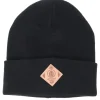 Cuff Beanies-Upfront Official Fold Black Beanie -