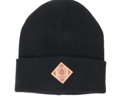 Cuff Beanies-Upfront Official Fold Black Beanie -
