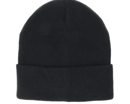 Cuff Beanies-Upfront Official Fold Black Beanie -