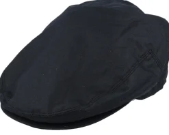 Flat Caps-Jaxon & James Oilcloth Black Flat Cap -