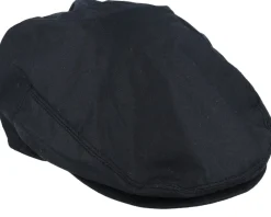 Flat Caps-Jaxon & James Oilcloth Black Flat Cap -