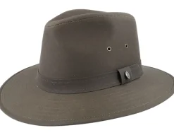 Online Jaxon & James Oilcloth Safari Olive Fedora -