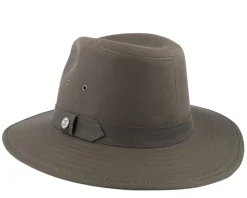 Online Jaxon & James Oilcloth Safari Olive Fedora -