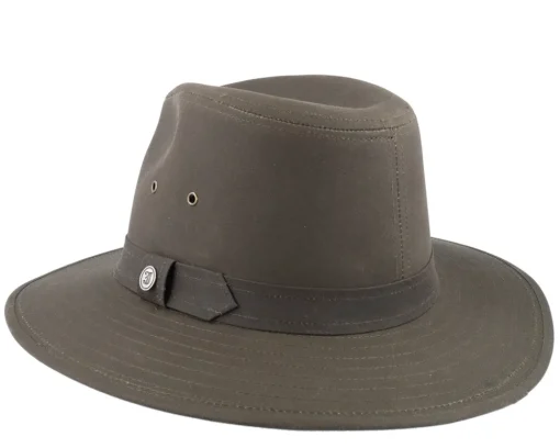 Online Jaxon & James Oilcloth Safari Olive Fedora -