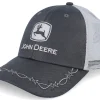 Trucker-John Deere Oilskin Look With Mesh Back Grey/Black Trucker -