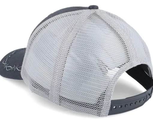 Trucker-John Deere Oilskin Look With Mesh Back Grey/Black Trucker -