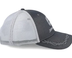 Trucker-John Deere Oilskin Look With Mesh Back Grey/Black Trucker -