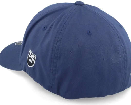 Flexfit-Bearded Man Old English B White On Navy Flexfit -