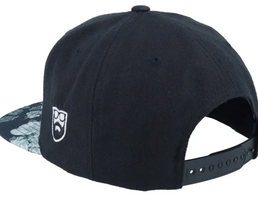Snapback-Bearded Man Old English Logo Black/Grey Rose Snapback -