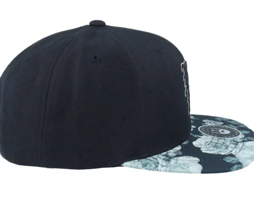 Snapback-Bearded Man Old English Logo Black/Grey Rose Snapback -