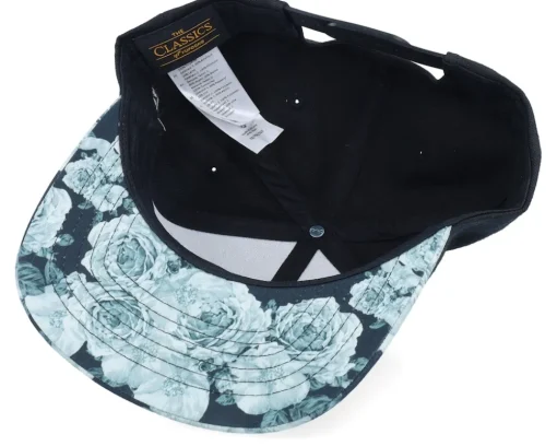 Snapback-Bearded Man Old English Logo Black/Grey Rose Snapback -
