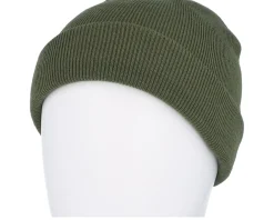 Short Beanies | Blank Beanies-Beechfield Olive Recycled Mini Fisherman Short Beanie - Green
