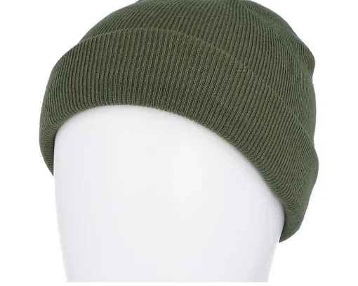 Short Beanies | Blank Beanies-Beechfield Olive Recycled Mini Fisherman Short Beanie - Green