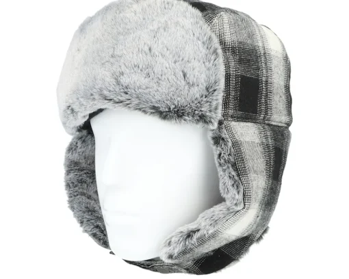 Trapper-HUF Ombre Plaid Aviator Hat Black Trapper -
