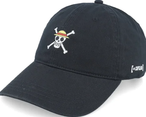 Online Capslab One Piece Skull Black Dad Cap -