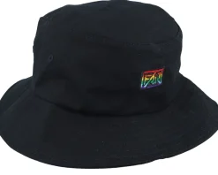Buckets-Fair Oraganic Rainbow Pride Logo Black Bucket -