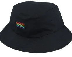 Buckets-Fair Oraganic Rainbow Pride Logo Black Bucket -