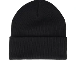 Organic Beanies | Blank Beanies-Beechfield Organic Cotton Cuff - Black