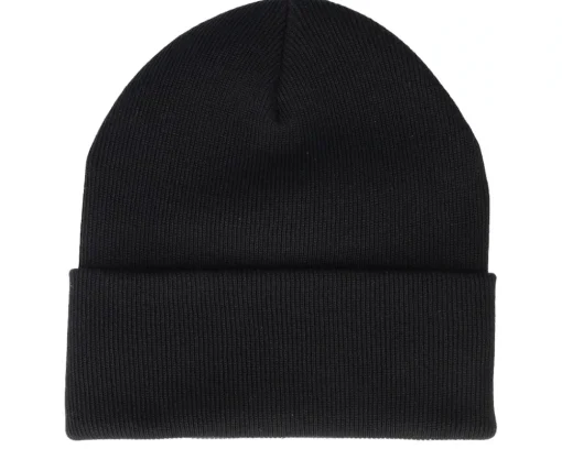 Organic Beanies | Blank Beanies-Beechfield Organic Cotton Cuff - Black
