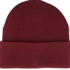 Sale Beechfield Organic Cotton Burgundy Cuff - Red