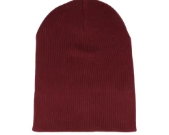 Sale Beechfield Organic Cotton Burgundy Cuff - Red