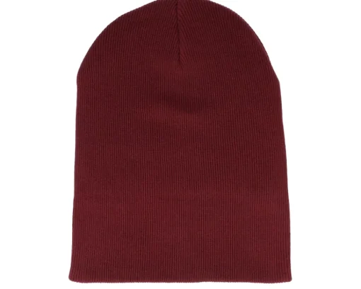 Sale Beechfield Organic Cotton Burgundy Cuff - Red