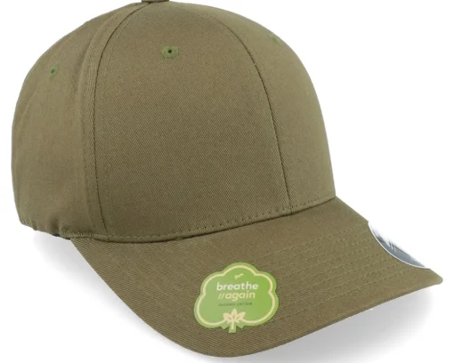 Blanks-Flexfit Organic Cotton Burntolive - Green