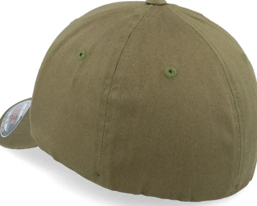 Blanks-Flexfit Organic Cotton Burntolive - Green