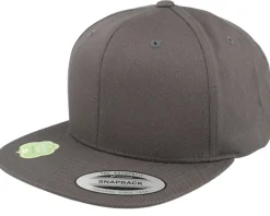 Snapback-Yupoong Organic Cotton Dark Snapback - Grey