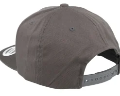 Snapback-Yupoong Organic Cotton Dark Snapback - Grey