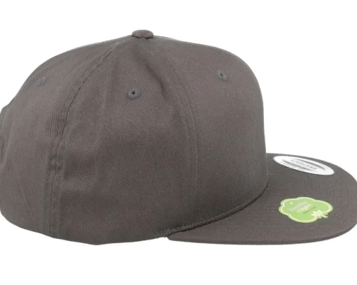 Snapback-Yupoong Organic Cotton Dark Snapback - Grey