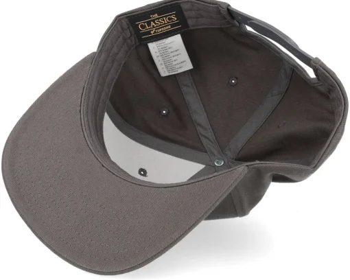 Snapback-Yupoong Organic Cotton Dark Snapback - Grey