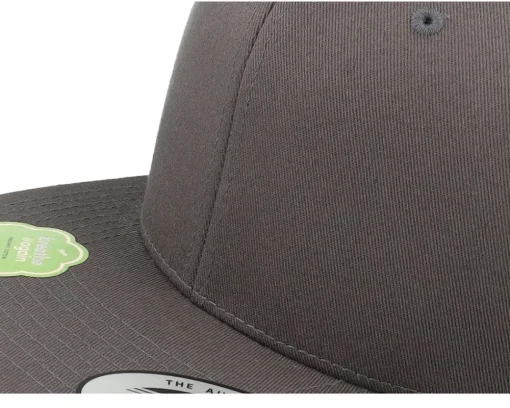 Snapback-Yupoong Organic Cotton Dark Snapback - Grey