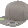 Snapback | Blanks-Yupoong Organic Cotton Pale Snapback - Grey