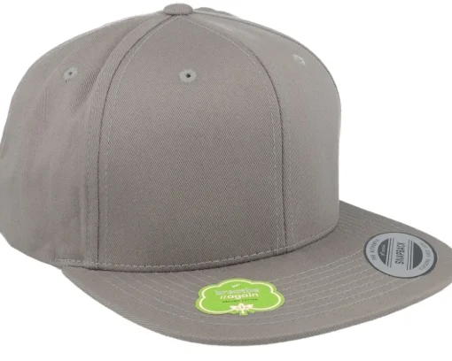 Snapback | Blanks-Yupoong Organic Cotton Pale Snapback - Grey