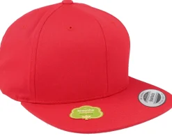 Organic Caps-Yupoong Organic Cotton Snapback - Red