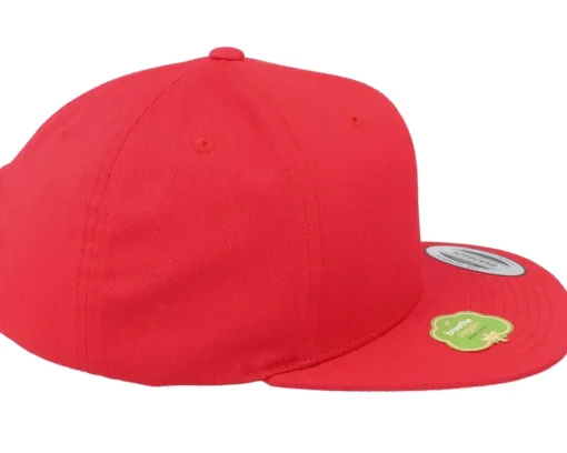 Organic Caps-Yupoong Organic Cotton Snapback - Red