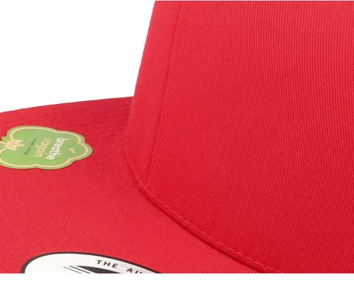Organic Caps-Yupoong Organic Cotton Snapback - Red