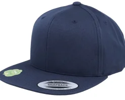 Snapback-Yupoong Organic Navy Snapback - Blue