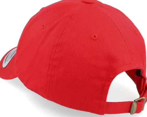 Blanks-Yupoong Organic Dad Cap - Red