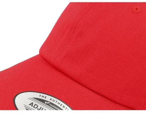 Blanks-Yupoong Organic Dad Cap - Red