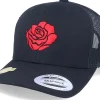 Outlet Iconic Organic Red Rose Petal Black Trucker -