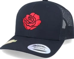 Outlet Iconic Organic Red Rose Petal Black Trucker -