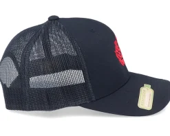 Outlet Iconic Organic Red Rose Petal Black Trucker -